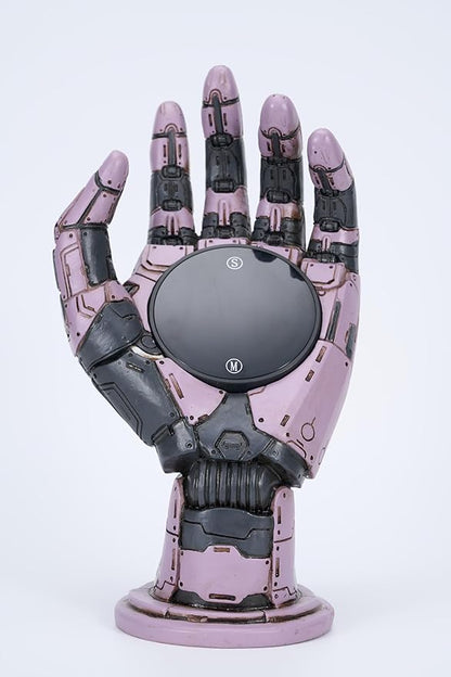 Cyberpunk Mechanical Hand Digital Alarm Clock, Steampunk Resin Statue, Desk Decor