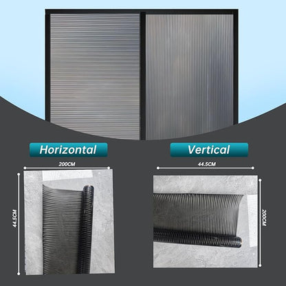 Frosted Glass Window Privacy Film Decorative, Bathroom Privacy Film for Glass Windows Cover, Static Cling, Removable, Reusable, Anti-UV, Anti-Glare, Heat Blocking,Changhong, 23.6X196.9Inch