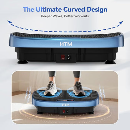 Vibration Plate Exercise Machine - 330lbs Weight Capacity, 120 Speed Levels, 5 Program Modes - Full Body Workout for Home Fitness, Toning & Wellness, LED Display, Low Noise Motor