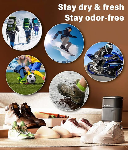 Snowpea Shoe Dryer with Heat Blower Ski Boots Dryer with Fan Heater Snow Boots Dryer Sneaker Dryer for Work Boots with 3/6/9 Hours Timer