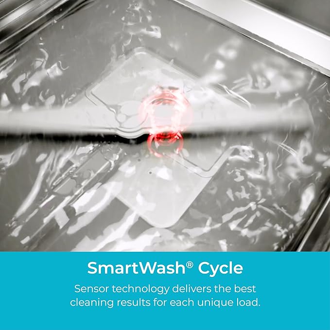 Kenmore 24" Built-in Stainless Steel Tub Dishwasher EasyFlex 3rd, SmartWash, UltraWash Plus, TurboDry, and MoreSpace Adjustable Rack, Energy Star Certified, White