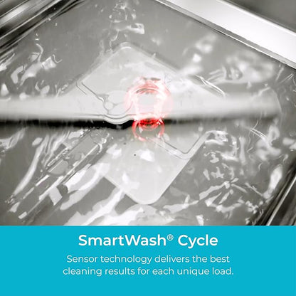 Kenmore 24" Built-in Stainless Steel Tub Dishwasher EasyFlex 3rd, SmartWash, UltraWash Plus, TurboDry, and MoreSpace Adjustable Rack, Energy Star Certified, White