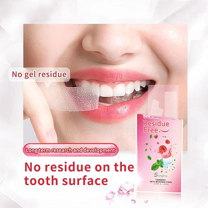 Teeth Whitening Strips for Sensitive Teeth - Results in 7 Days, Rave Reviews, Professional, 7 Non-Slip Strips Whitestrip Stains Remover for Coffee, Wine, Tobacco, Smoking