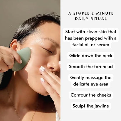 Mount Lai Amethyst Gua Sha Facial Tool – The Stone of Inner Clarity – 100% Genuine Amethyst Stone Face Sculpting Tool for Lymphatic Drainage, Puffiness Reduction & Confident Radiance