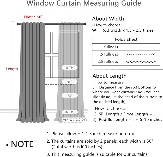 MYSKY HOME 90 Inches Long Living Room Curtains 2 Panels Boho Semi Sheers Light Filtering for Bedroom Windows, Linen Look Texture Soft Touch Country Back Tab, 50" Wide x 90" Long, Dove Grey, 2 Panels