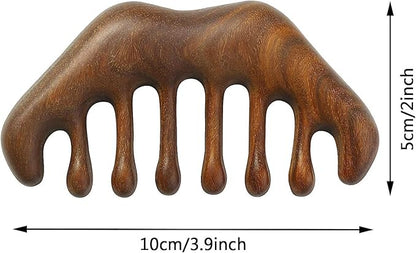 Massage Wooden Comb,Wood Wide Tooth Hair Comb, Scraping Scalp Massage,Handheld No Static Head Tool,1 Pieces.