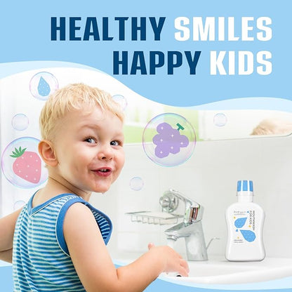 Mouthwash for Kids P113+ Peptide Anti Cavity Mouth Rinse Alcohol Free for Teeth and Gums Safe Oral Hygiene for Newborn to Toddler 11.08 fl oz (11.08 Fl oz, Original(Unflavored))