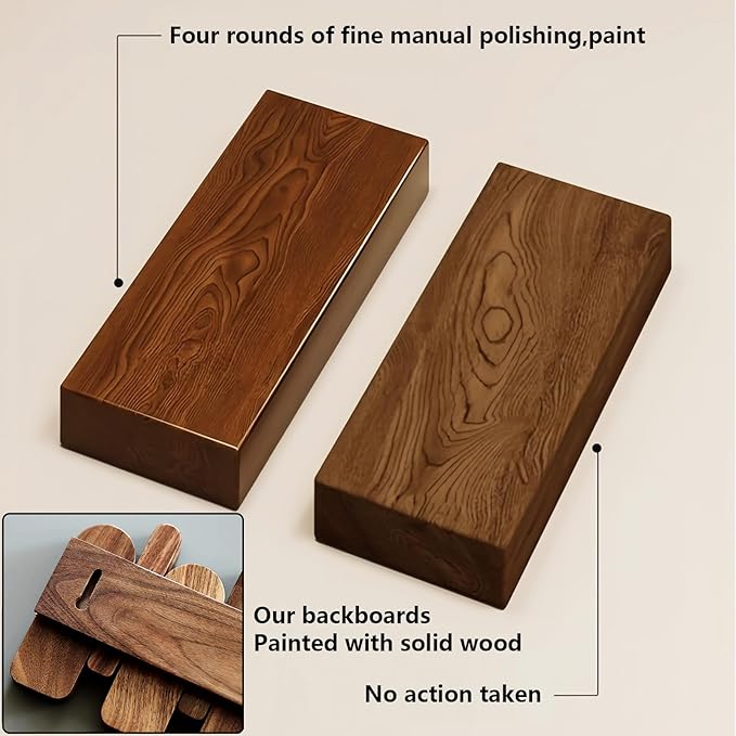 Wall Mounted Piano Key Hanger | Flip Style Hook | Entrance Wall Art Hook, Made of Oak Wood (3 Times Painted, 4 Times Polished) (Arc Walnut, 10Hooks)