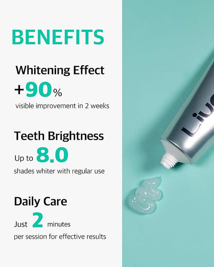Live Orals Whitening Toothpaste 80g x 3Units - Fluoride-Free Stain Removal, Strengthens Enamel, Natural Ingredients, Fresh Mint Flavor