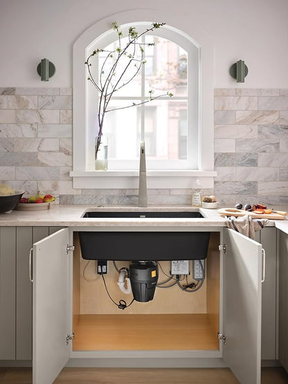 Moen Black EX Series Host Series 3/4 Horsepower Improved Installation Garbage Disposal, EX75C
