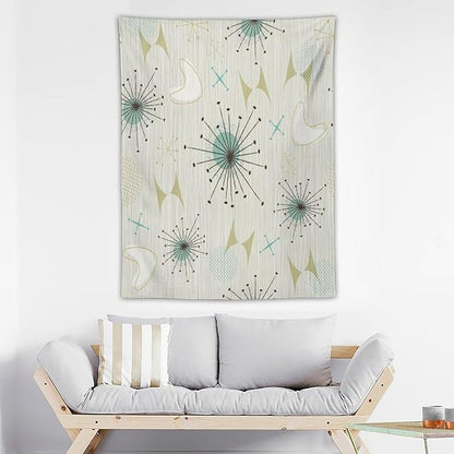 ICMOLYYENLO Boho Medieval Cat Tapestry, Abstract Atomic Starburst Geometric Aesthetic Art Wall Hanging For Bedroom Living Room Dormitory 30x40 Inches