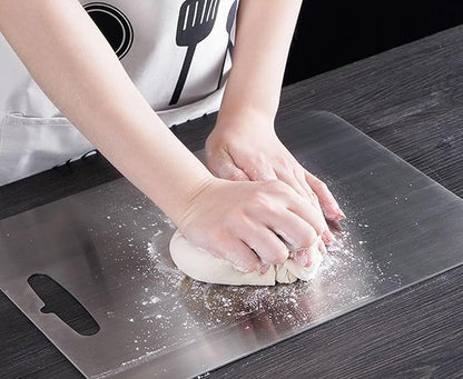 Titanium Cutting Board, New Upgrade Pure Titanium Cutting Boards for Kitchen,Food Grade 316 Stainless Steel Cutting Board，Double sided Dishwasher Safe 15.3x11inch