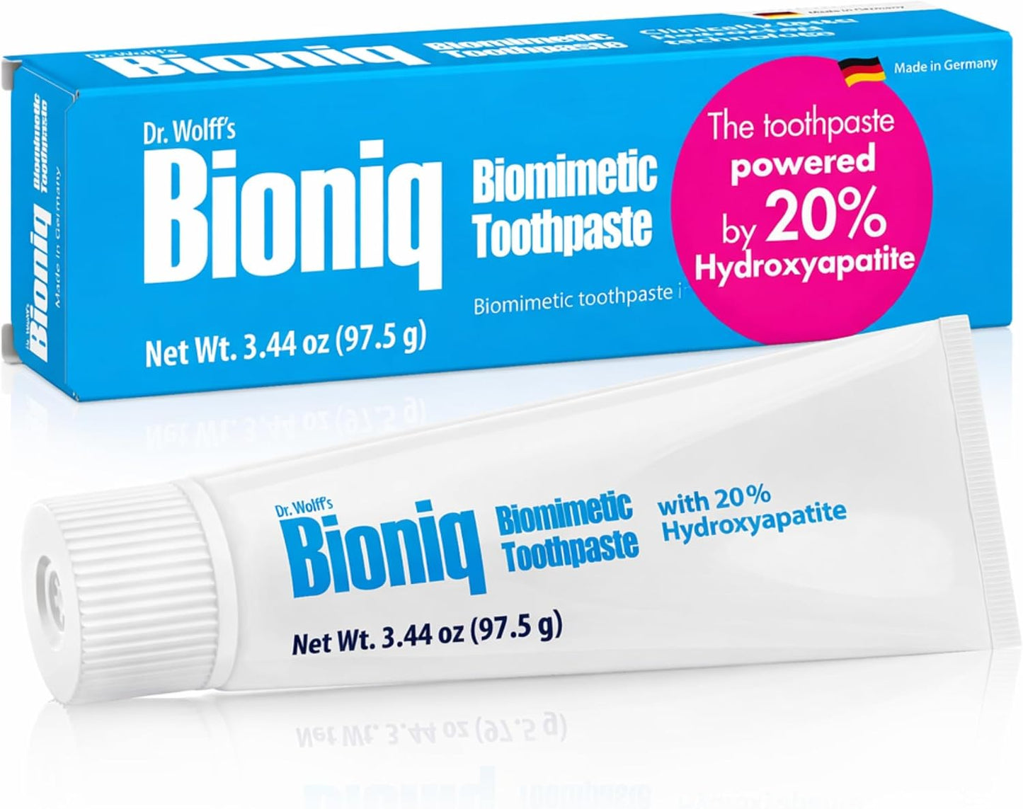 Bioniq Plus Biomimetic Toothpaste with 20 Percent Hydroxyapatite for Teeth and Gums I Clinically Tested I 3.44 oz