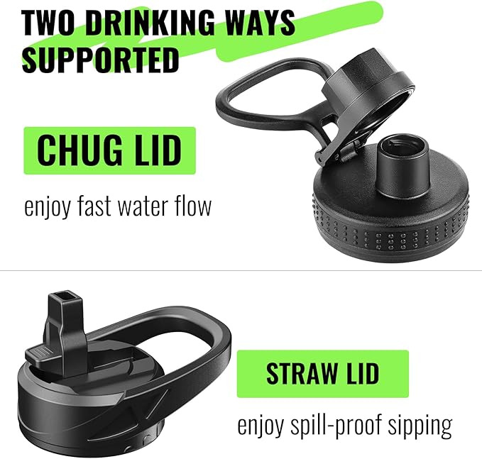 64 oz Glass Water Bottle With Straw and Handle, Half Gallon Sports Motivational Water Jug Flask with Silicone Sleeve, Large Water Cup with Time Marker for Travel, Gym, Navy