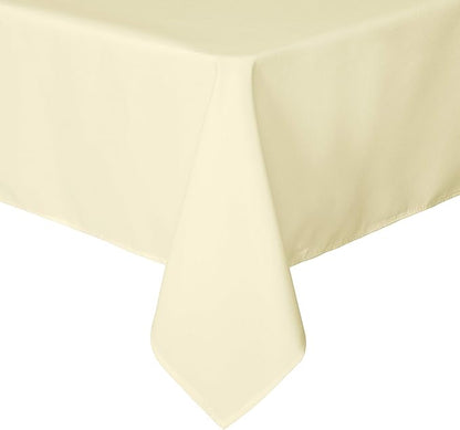 sancua Square Tablecloth - 70 x 70 Inch - Water Resistant Spill Proof Washable Polyester Table Cloth, Decorative Fabric Table Cover for Dining Tables, Buffet Parties and Camping, Beige