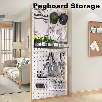 Magnetic Shelf for Fridge Magnetic Basket Organizer Wire Mesh Magnetic Holder Magnet Shelf Accessories for Office Kitchen Classroom Storage, Black-Low, 13.77" x 5.11" x 1.7