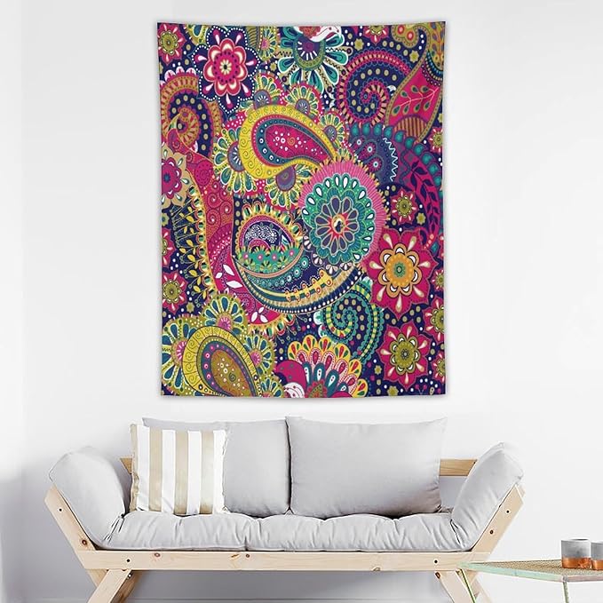 ICMOLYYENLO Tropical Green Plant Tapestry, Green Palm Leaves Natural Landscape Print Wall Tapestry for Bedroom Living Room Dormitory 40x60 Inch