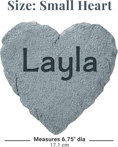 Let's Make Memories Personalized Garden Stone - Resin - Custom Garden Décor - Heart Stepping Stone - for Dad - for Father's Day