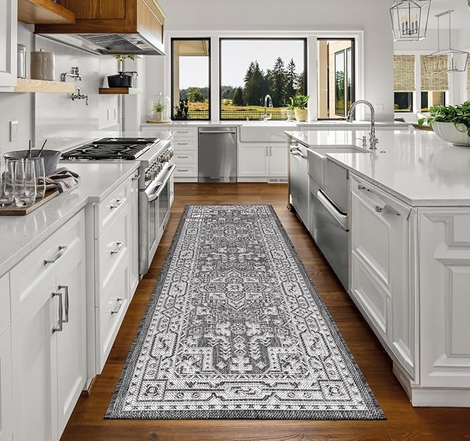 Keen Home Design Terrace Outdoor Runner Rug - 2x12 Washable Indoor/Outdoor Rug for Patio, Kitchen, Balcony, Beach, Garden, Deck and Porch, Size: 2'2"x11'10"