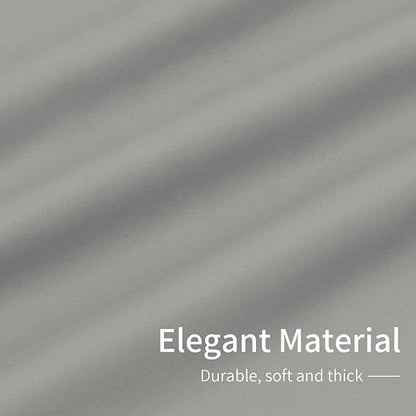 Easy-Going Blackout Curtains for Bedroom, Solid Thermal Insulated Grommet and Noise Reduction Window Drapes, Room Darkening Curtains for Living Room, 2 Panels(42x84 in, Light Gray)