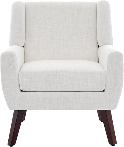 UIXE Accent Chair, Fabric Upholstered Armchair for Living Room, Comfy Arm Chair Single Sofa Bedroom Side Reading Seat - Flax Beige