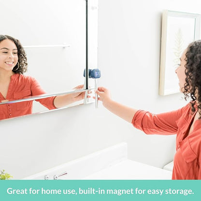 Bril UV-C Toothbrush Sanitizer and Holder, Portable Cleaner, Travel Cover, Magnetic Holder, and Rechargeable Case for Any Size Toothbrush, Navy