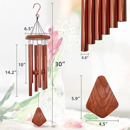 Wind Chimes for Outside, Wind Chimes Outdoor, Windchimes with 6 Tubes for Wedding,Mother's Day and Other Holidy Gifts
