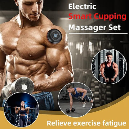 5-in-1 Smart Dynamic Cupping Therapy Set, Smart Cupping Therapy Massager, 12 Levels of Suction Strength and Temperature Control for Targeted Pain Relief, Knots, Aches, Portable Cupping Kit