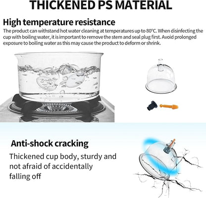 Cupping Kit for Massage Therapy - 32 Cups Professional Chinese Cupping Set with Magnetics, Vacuum Cupping Therapy Set for Cellulite Reduction Muscle Pain Relief with Manual Pump