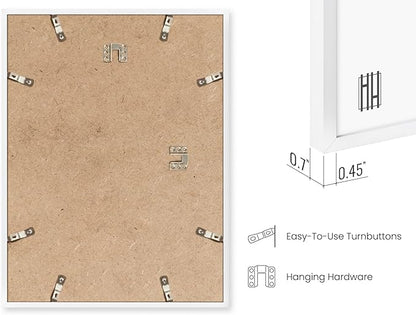 Haus and Hues 8.5x11 White Oak Wood Picture Frames Set of 25 - Premium Bulk Picture Frames 8.5x11 Bundle - Elegant Gallery Wall Frame Set for Posters, Art Display - Ideal for Wall Decor in Home &