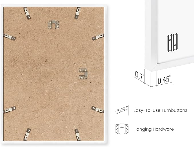 Haus and Hues 18x24 White Oak Wood Picture Frames Set of 15 - Premium Bulk Picture Frames 18x24 Bundle - Elegant Gallery Wall Frame Set for Posters, Art Display - Ideal for Wall Decor in Home & Office