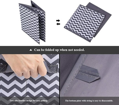 storage box Oxford fabric set of 4, foldable storage box fabric box in cube shape 30x30x30 cm for closet, clothes, books, cosmetics, toys