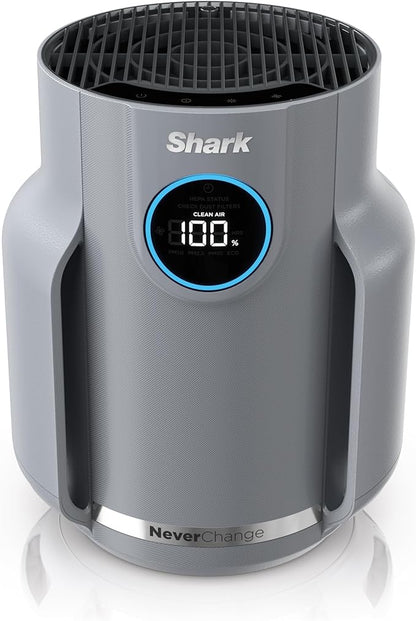 Shark NeverChange Air Purifier Compact Pro with Long-lasting HEPA Exceeding Filtration, For Pet Dander, Dust, Smoke, Allergens, Up to 250 sq. ft. for Bedroom, Home Office, Dorm, HP071BRN (2025)