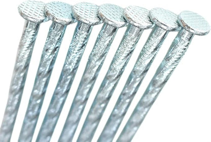 50/100/150 Pack 6" Solid Galvanized Non-Rust Metal Garden Stakes Spiral Landscape Edging Anchors for Paver Edging, Gardening, House Construction, etc (100)