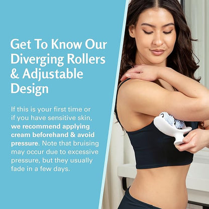 M3 Naturals Anti Cellulite Roller & Lymphatic Drainage Massager | Fascia Blaster for Contoured & Smoother Skin | Tool for Sore Arms, Legs, Stomach & Buttocks