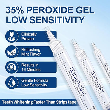 10-Pack Teeth Whitening Gel Refills - Gentle 35% Carbamide Peroxide Formula - Compatible with Teeth whitening Kit,No Sensitive Teeth Whitener