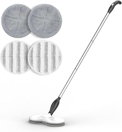 Electric Mop for Floor Cleaning, As Seen On TV, Cordless Spin Mopper Motorised Electric Mops for Hardwood Tile Laminate Floor Daily Light Cleaning (No Water Tank)