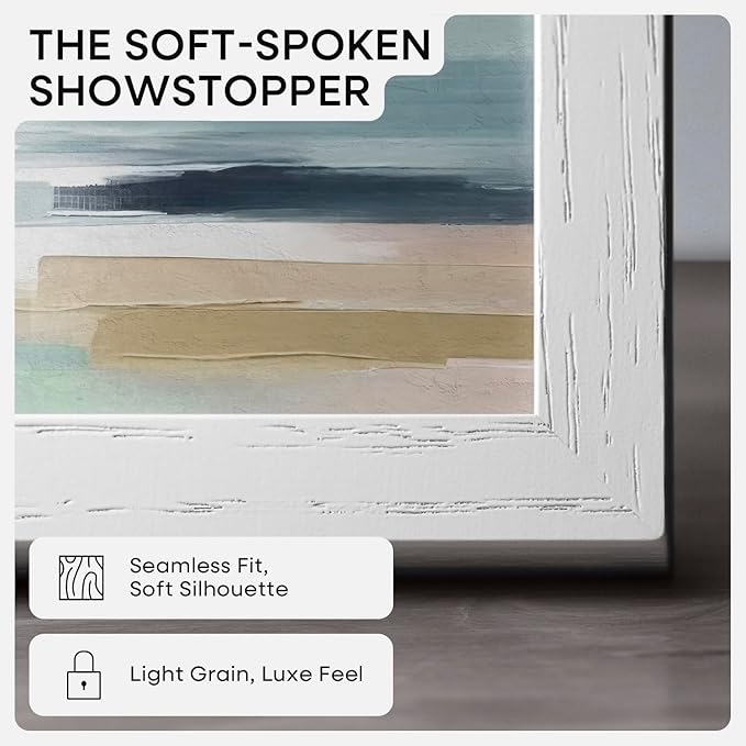 Homeforia 8x8 Picture Frames White, High-End Oak 8 x 8 Square Wood Frame with Mat 6 by 6 Photo, 8x8 Wooden Frames Matted to 6x6 Print, 8by8 Wall or Tabletop Frame, Tempered Glass, Wall Kit, Set of 1