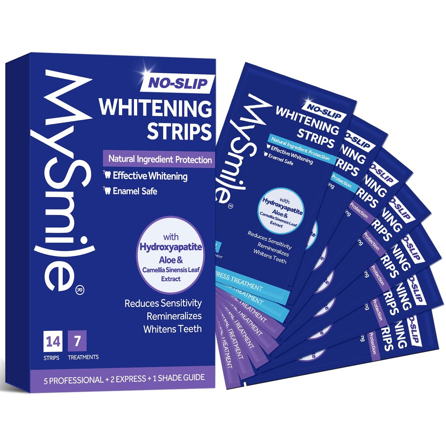 MySmile Teeth Whitening Strips with Natural Ingredients 14 Treatments (Allure)