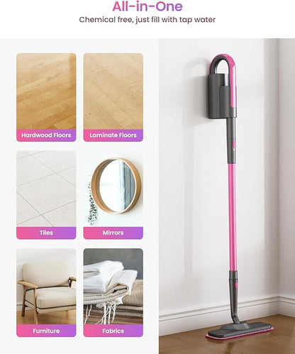 Schenley Steam Mop Cleaner with Detachable Handheld Steamer for Cleaning Hardwood, Laminate Floor, Tiles and Grout, with 7-in-1 Multi-purpose Accessories and Washable Microfiber Pads