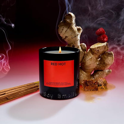 Boy Smells - Ash Scented Candles for Men and Women - 8.5 oz - Soy, Coconut Wax Candle Blend - Aromatic Candles for Home with Black Charcoal, Rare Woods and Clove - 50-Hour Burn - Cotton Wick