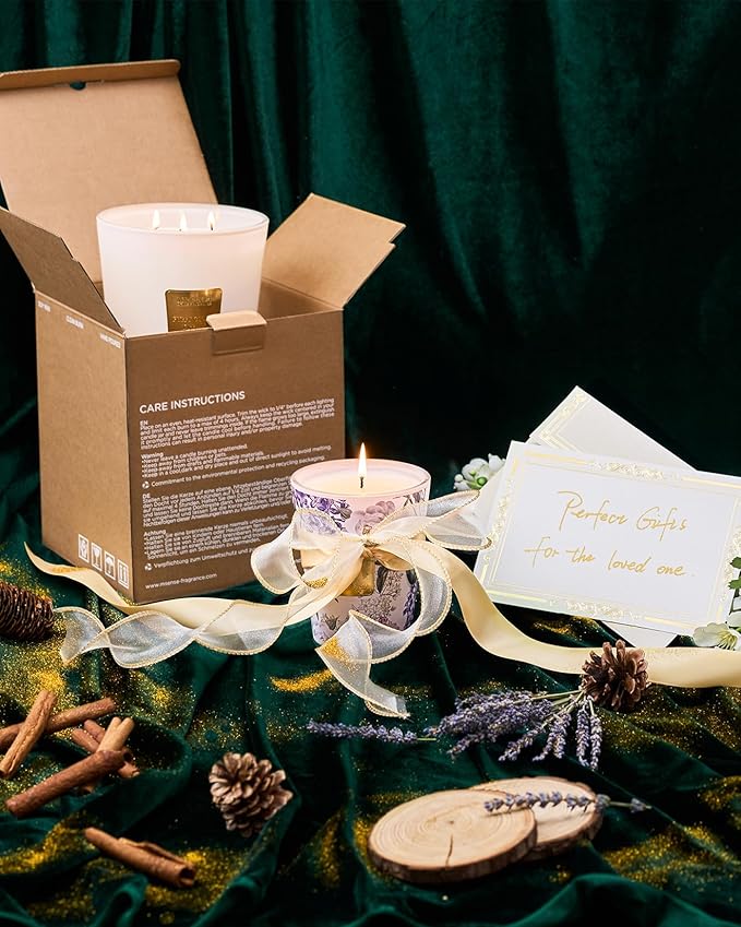 M&SENSE Ocean Escape Scented Natural Soy Wax Candle, 14.1oz 60 Hours Long Lasting Slow Burning Candles for Home Decor, Aromatherapy Candle for Stress Relief