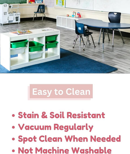 KOECKRITZ Soft and Colorful Kids Classroom Area Rugs (Passes Flammability Pill Test) Many Sizes and Bright Colors to Select from (10' x 10', Fairy Princess)
