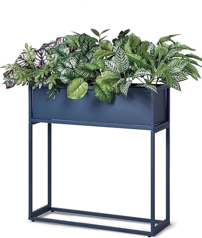 Cocoyard Elevated Planter Box - 28 Inch Durable Raised Garden Bed for Herbs and Flowers - Stylish Tall Rectangular Planter for Outdoor Plants for Patio Decor & Backyard Gardening