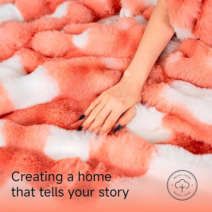 Soft Cow Print Blanket for Couch, Bed, or Living Room – Cozy and Decorative Imitation Rabbit Fur Throw for Home, Seasons and Relaxation