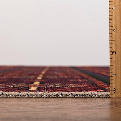 Keen Home Design 10x14 Rug - Machine Washable Area Rug with Non-Slip Backing, Ideal for Living Room, Dining Room, Bedroom - Vintage, Easy Clean, Durable, Low Pile Rug - (9'7" x 14')