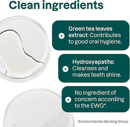 Attitude Fluoride-Free Whitening Toothpaste, Peppermint Flavor, Vegan & Cruelty-Free, Sugar-Free, Plant & Mineral-Based Ingredients, Clean Oral Care, 4.2 Oz