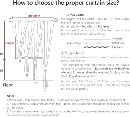 Joydeco Linen Curtains 90 Inch Length 2 Panel Sets,Light Filtering Curtains for Bedroom 70 Inch Wide Living Room Drapes with Back Tabs & Rod Pockets (W70 x L90 Inch, Beige)