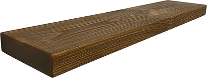joelsantiques 30 Inch Floating Shelves - 30x8x2 in - Bathroom Shelves Over Toilet - Wall Mounted Floating Shelves Toilet Paper Storage Small Farmhouse Decor Shelf, Rustic Brown