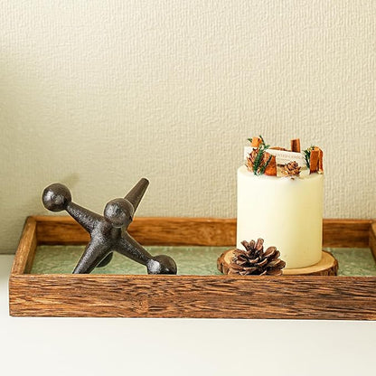 Sungmor Cast Iron Decorative Jack Statue, Home Office Accent Figurine, Antique Brown Jack Sculpture for Bookcase or Table Decoration, Creative Bookends, Paperweight, Door Stop